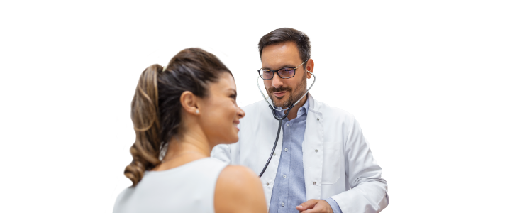 Solicitud de Afiliación a salud Imagen médico/enfermero en atención
