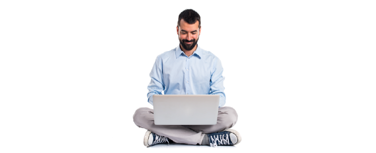 Regístrate como empleador Persona en computador